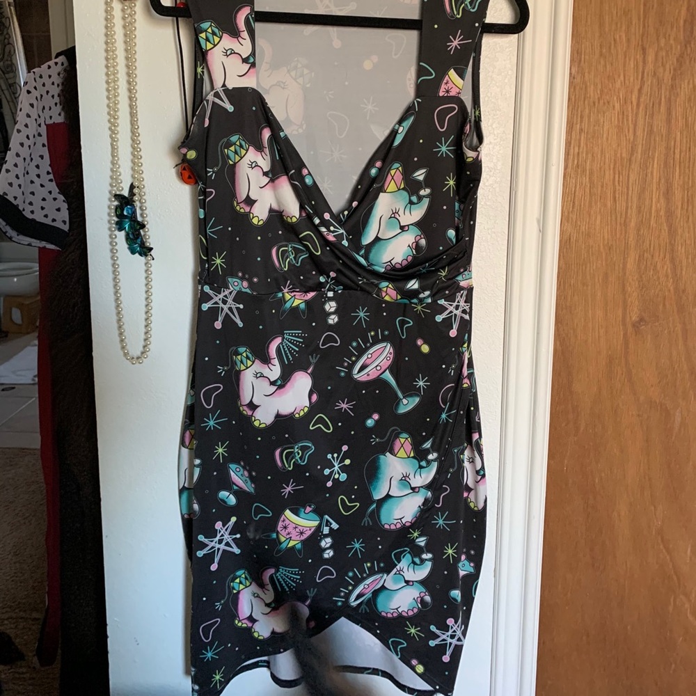 Pink elephant party dress